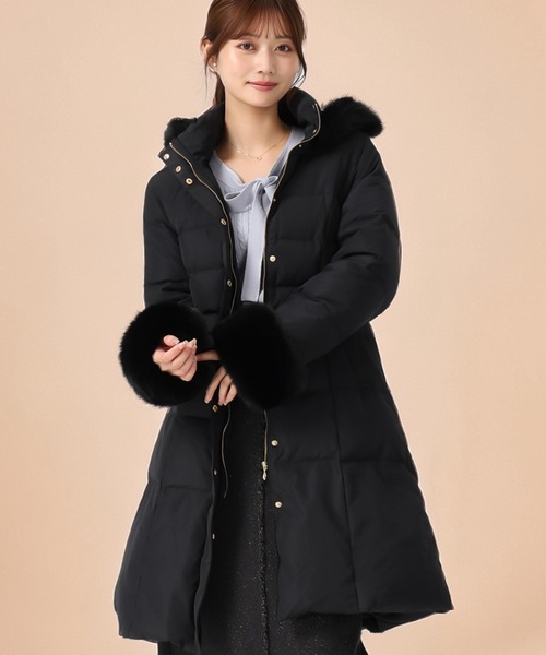 MISCH MASCH ブラック ダウンジャケット S ロングダウン ファー Amazon | [ミッシュマッシュ] ダウン アウター ロングダウン ファー