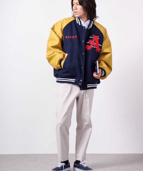 「JUNGLE STORM」 スタジャン M ネイビー メンズ_画像4