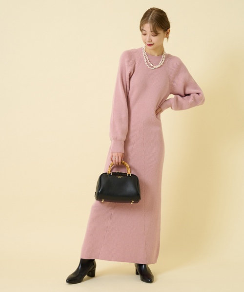 「U by SPICK&SPAN」 ニットワンピース FREE ネイビー レディース_画像9