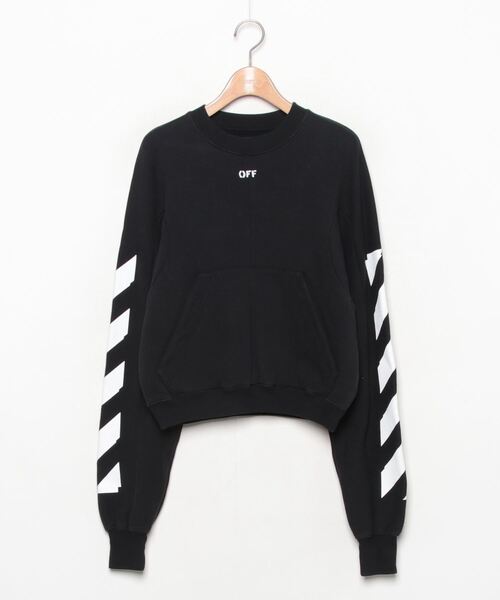 早い者勝ち　Off-White オフホワイト　黒　スウェット off white（オフホワイト） スウェットカットソー S ブラック