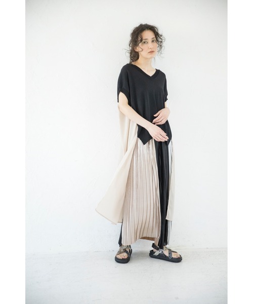 「OSMOSIS」 ノースリーブニット ONE SIZE ベージュ レディース_画像3