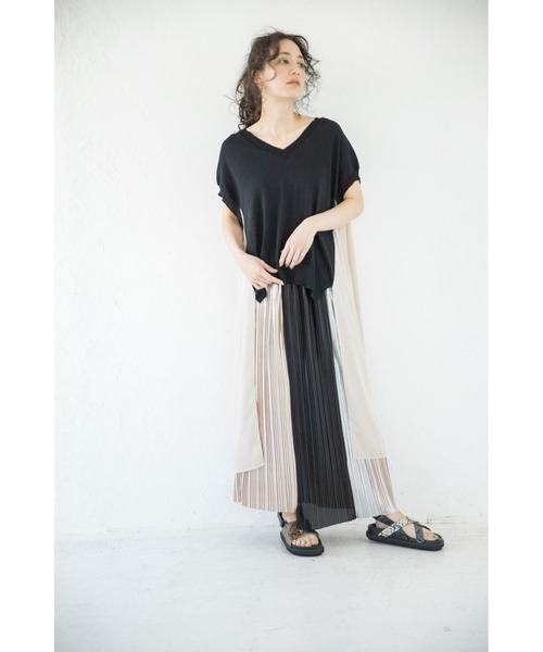 「OSMOSIS」 ノースリーブニット ONE SIZE ベージュ レディース_画像8