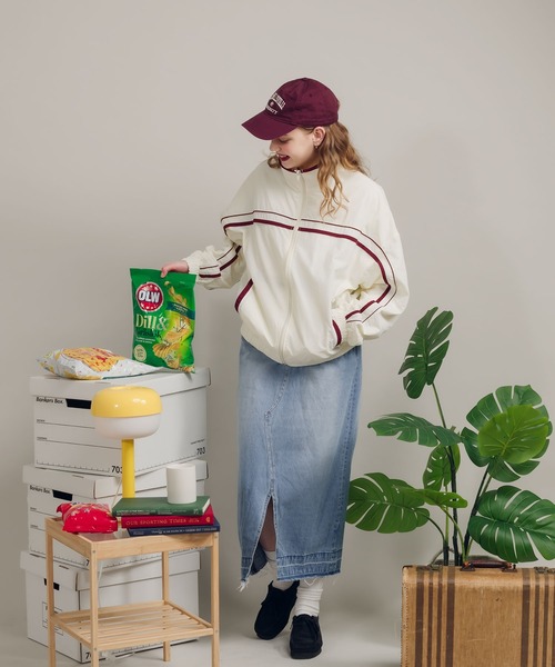 「MUHET」 ナイロンブルゾン X-LARGE ライトグレー レディース_画像8