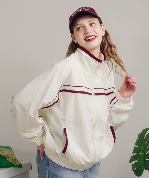 「MUHET」 ナイロンブルゾン X-LARGE ライトグレー レディース_画像9