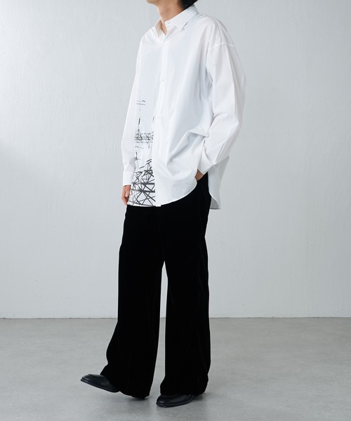 aLORS アロー レース ルイス シャツ 白 ホワイト aLORS アロー レース