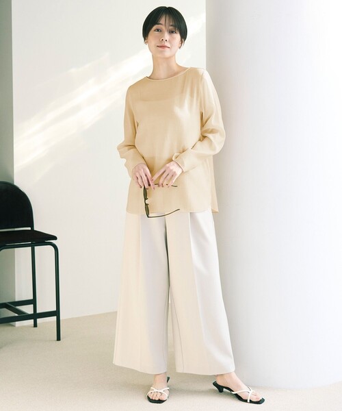 「UNFILO」 長袖ブラウス MEDIUM ホワイト レディース_画像5