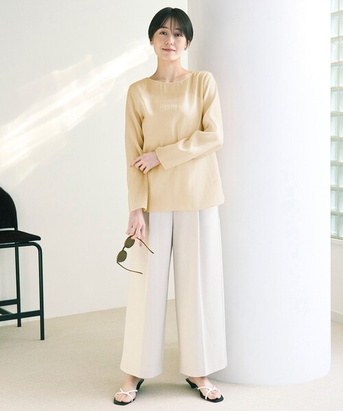 「UNFILO」 長袖ブラウス MEDIUM ホワイト レディース_画像6