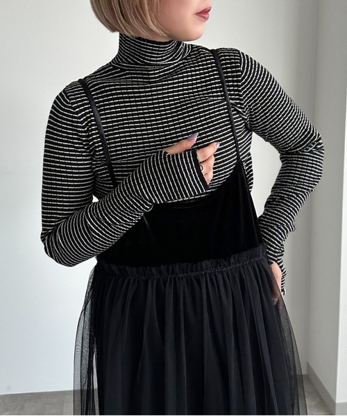 「apres jour mignon」 キャミソールワンピース SMALL ブラック レディース_画像9