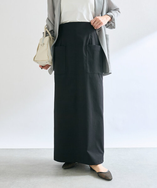RIVE DROITE ブラックロングスカート サイズ38 RIVE DROITE（リヴドロワ） ロングスカート 38 ブラック レディース