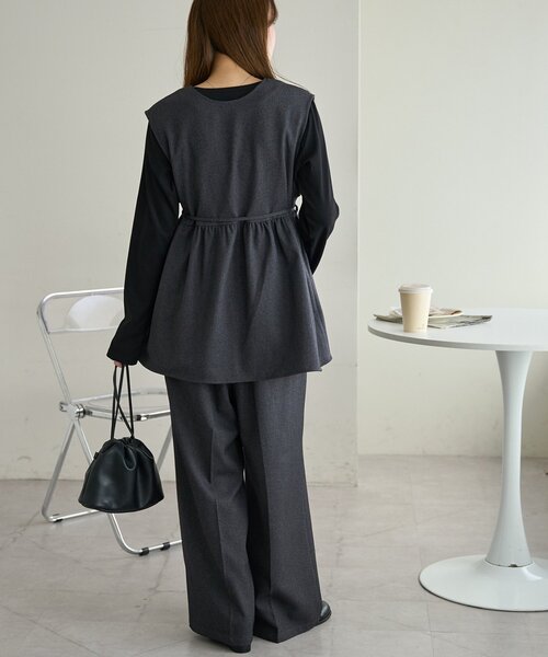 「DISCOAT」 セットアップ - チャコールグレー レディース_画像5