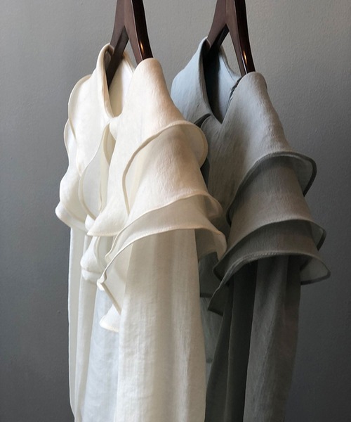 「SMILE ORCHID」 長袖ブラウス M ブルー レディース_画像3