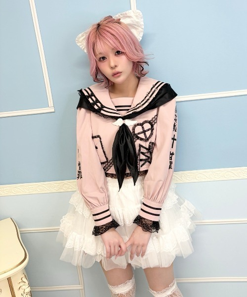 Jamie エーエヌケー ブラウス シャツ リメイクJK制服TOPS レディース