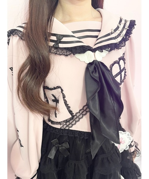 Jamie エーエヌケー ブラウス シャツ リメイクJK制服TOPS レディース