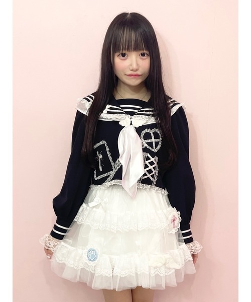Jamie エーエヌケー ブラウス シャツ リメイクJK制服TOPS レディース