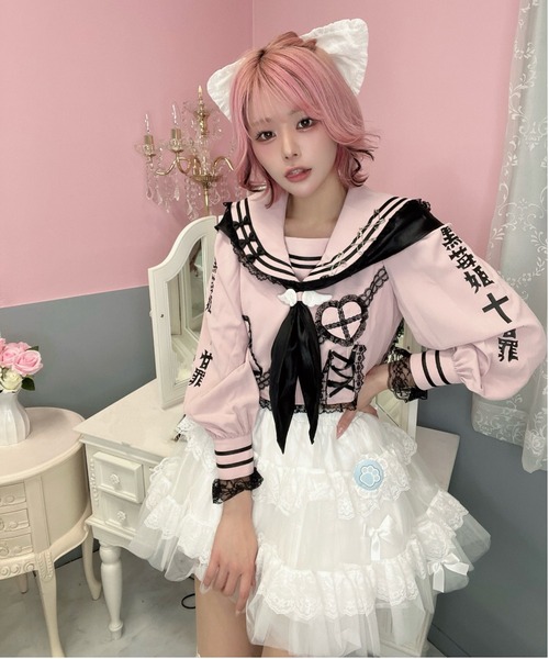 Jamie エーエヌケー ブラウス シャツ リメイクJK制服TOPS レディース