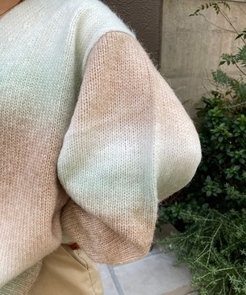 「nemne store」 ニットカーディガン SMALL ピンク レディース_画像2