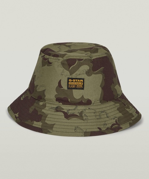G-STAR RAW 帽子 ハット ORIGINALS BUCKET HAT/ブランドロゴバケット