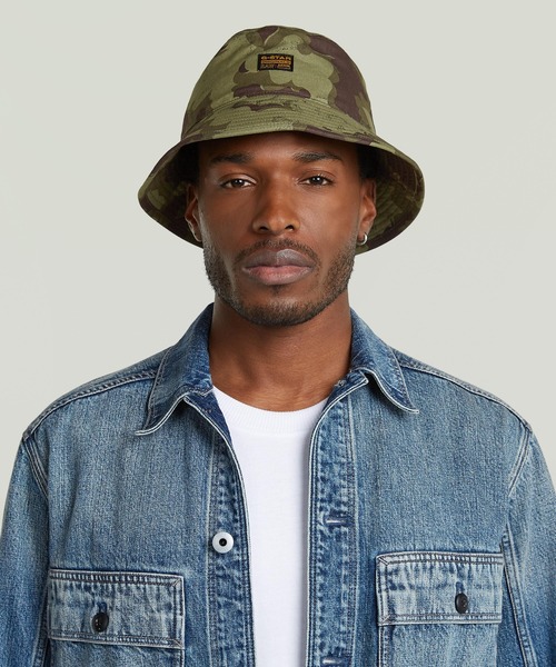 G-STAR RAW 帽子 ハット メンズ ORIGINALS BUCKET HAT/ブランドロゴ