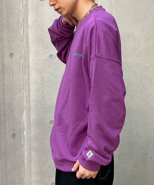 「Snap club」 スウェットカットソー M パープル メンズ_画像6