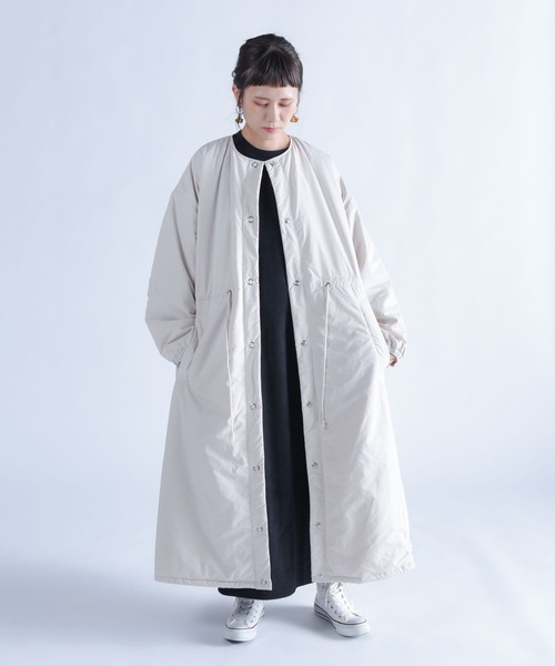 「folka」 「AUG」ノーカラーコート ONE SIZE ブラック レディース_画像2