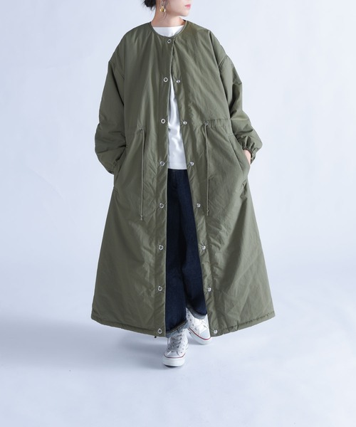 「folka」 「AUG」ノーカラーコート ONE SIZE ブラック レディース_画像4