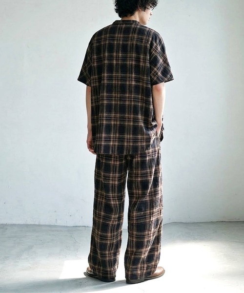antiqua（アンティカ） ブラウス シャツ チェック柄 シャツ レディース