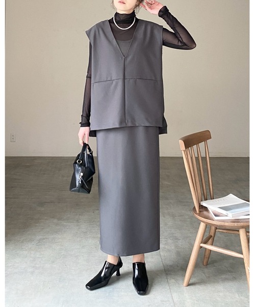 She's Closet セットアップ 入学式 卒園式 卒業式 Vネックベスト
