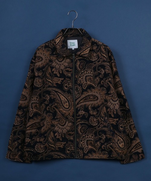 「ANPAS」 「POWER TO THE PEOPLE」ブルゾン M ベージュ メンズ_画像9