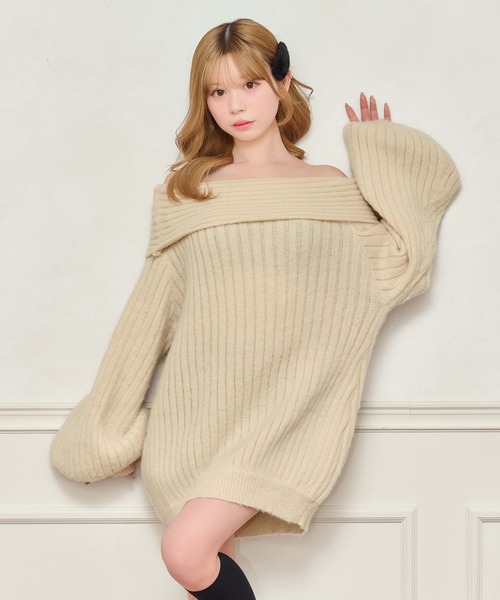 「apres jour」 ニットワンピース X-LARGE ボルドー レディース_画像8