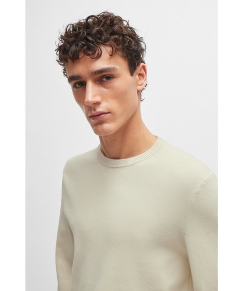 「BOSS」 長袖ニット L ブルー メンズ