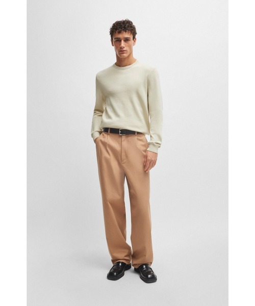 「BOSS」 長袖ニット L ブルー メンズ