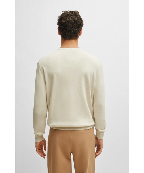 「BOSS」 長袖ニット L ブルー メンズ