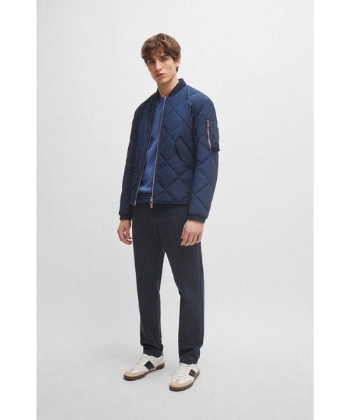 「BOSS」 長袖ニット L ブルー メンズ