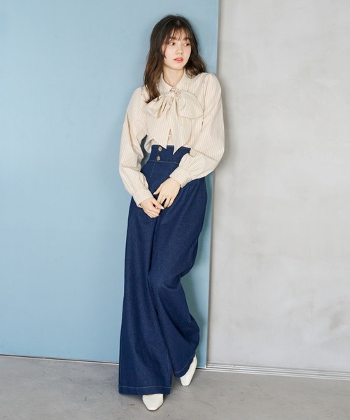 レアなアンティークブラウス♡ axes femme POETIQUE ブラウス シャツ 金具使い襟BL レディース