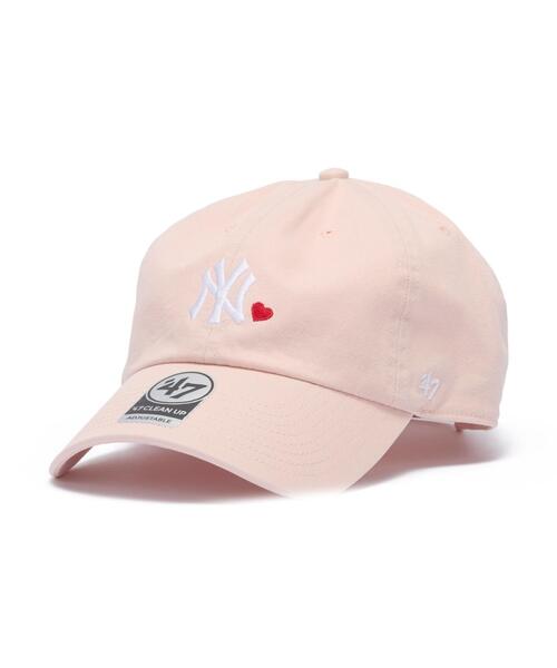 電気グルーヴ オケラキャップ 帽子 ピンク オケラ564 MLB キャップ 帽子 WEGO/47 CLEAN UP MLB MINI HEART レディース
