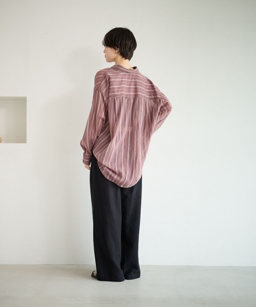 ブラウス シャツ 「夏まで着られる」コットンシアーシャツ レディースの画像