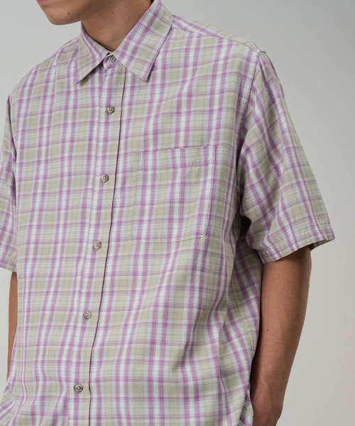 Gramicci（グラミチ） シャツ 半袖 S/S CHECKERED OMBRE SHIRT