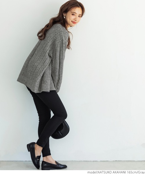 「coca(coca)」 ニットカーディガン ONE SIZE ネイビー レディース_画像5