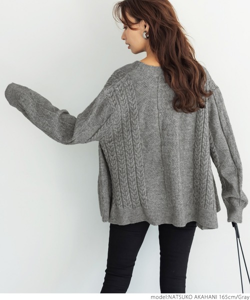 「coca(coca)」 ニットカーディガン ONE SIZE ネイビー レディース_画像7