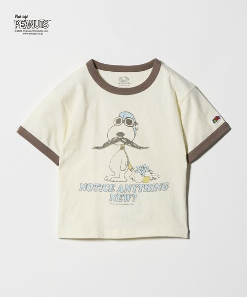 PEANUTS tシャツ 「別注」「FRUIT OF THE LOOM × PEANUTS」リンガーT 