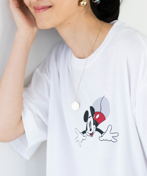 Disney（ディズニー） tシャツ 「Disney」「ミッキー」綿混素材