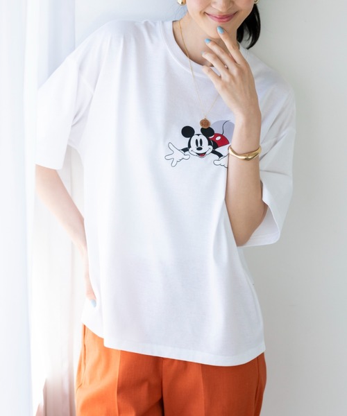 Disney（ディズニー） tシャツ 半袖 「Disney」「ミッキー」綿混
