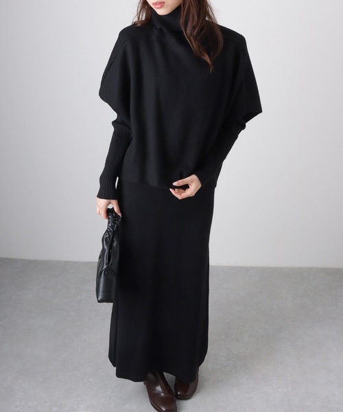 「Lace Ladies」 ニットワンピース FREE グレー レディース_画像3