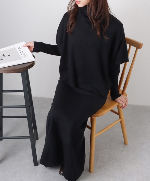 「Lace Ladies」 ニットワンピース FREE グレー レディース_画像5