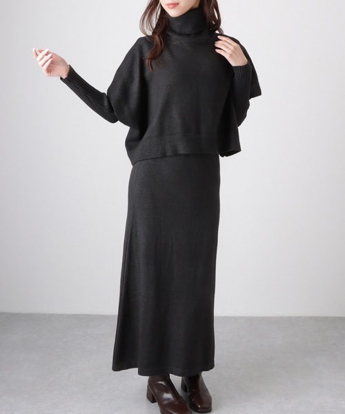 「Lace Ladies」 ニットワンピース FREE グレー レディース_画像8