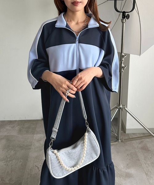 「apres jour mignon」 半袖ワンピース SMALL ネイビー レディース_画像2
