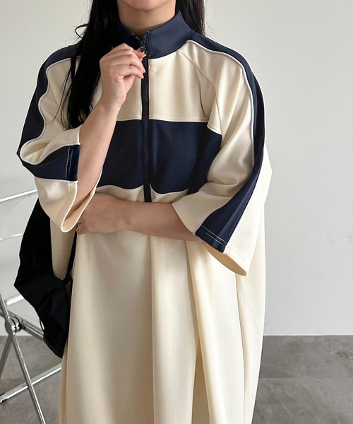 「apres jour mignon」 半袖ワンピース SMALL ネイビー レディース_画像9