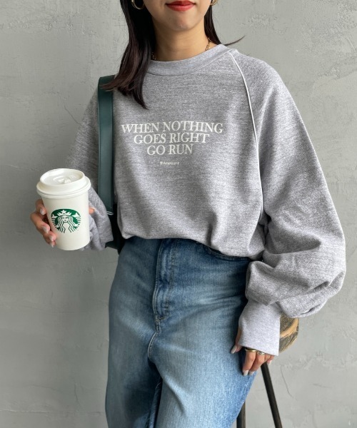 「AMERICANA」 スウェットカットソー ONE SIZE ブラック レディース_画像9
