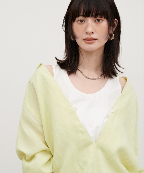 LARUTA（ラルータ） ブラウス シャツ 「LARUTA」スキッパーシャツ重ね 