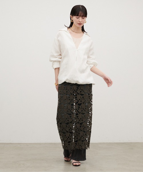 LARUTA（ラルータ） ブラウス シャツ 「LARUTA」スキッパーシャツ重ね 